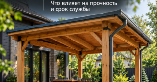 Деревянный навес